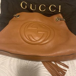 100% Auth Calfskin Gucci Soho Crossbody Bag